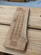 Load image into Gallery viewer, Customizable Live Edge Cribbage Board - Pegs Included!