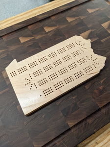 Pennsylvania State PA Cribbage Board, Includes Pegs!